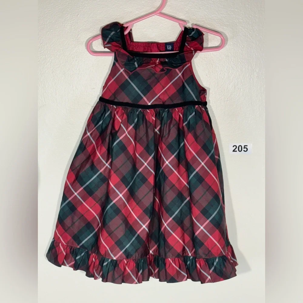 GAP Red‎ and Green Plaid Kids Dress Size 3T
